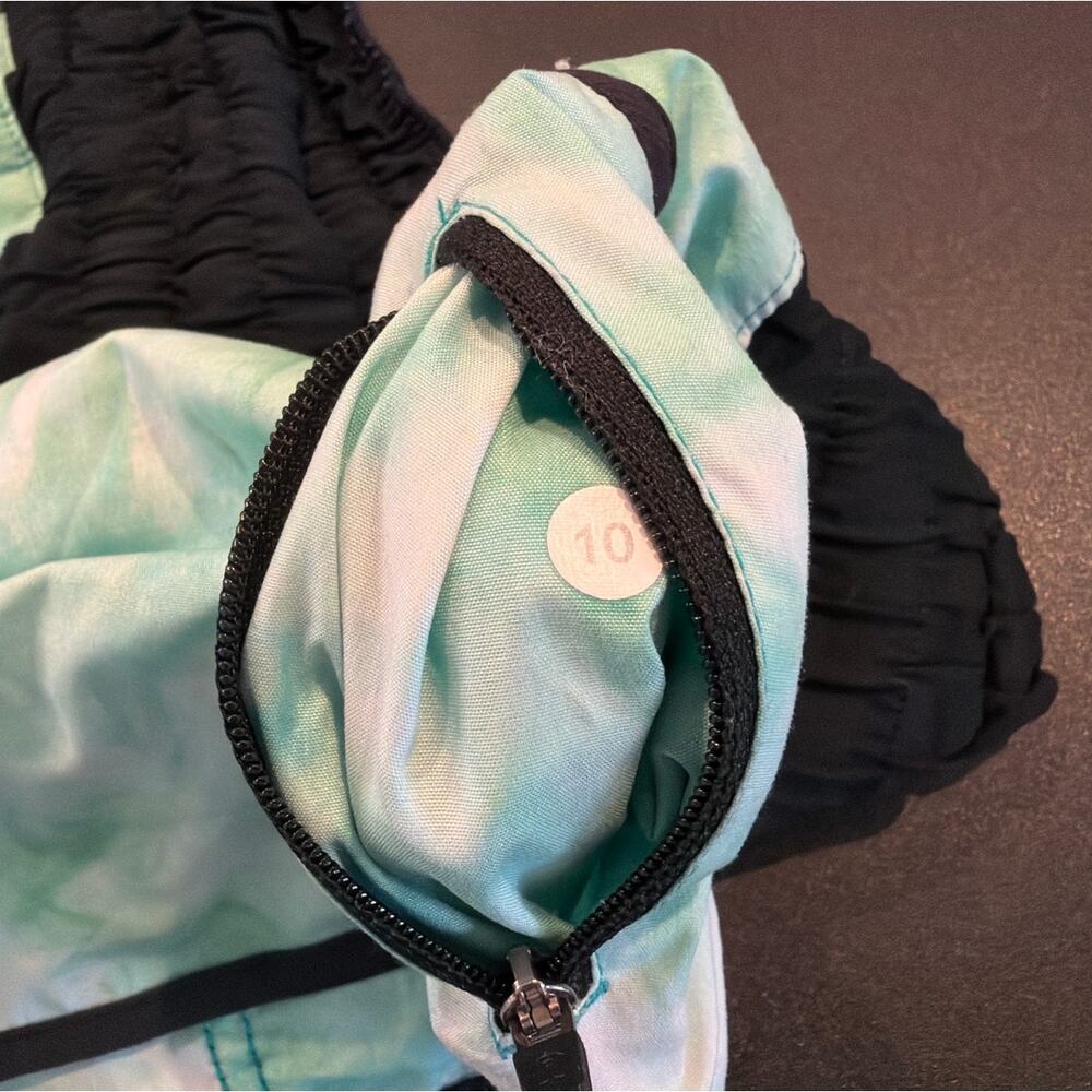 Lululemon Speed Short Mint Tie Dye Lined Running Athletic Shorts, Size 10 - Picture 2 of 5